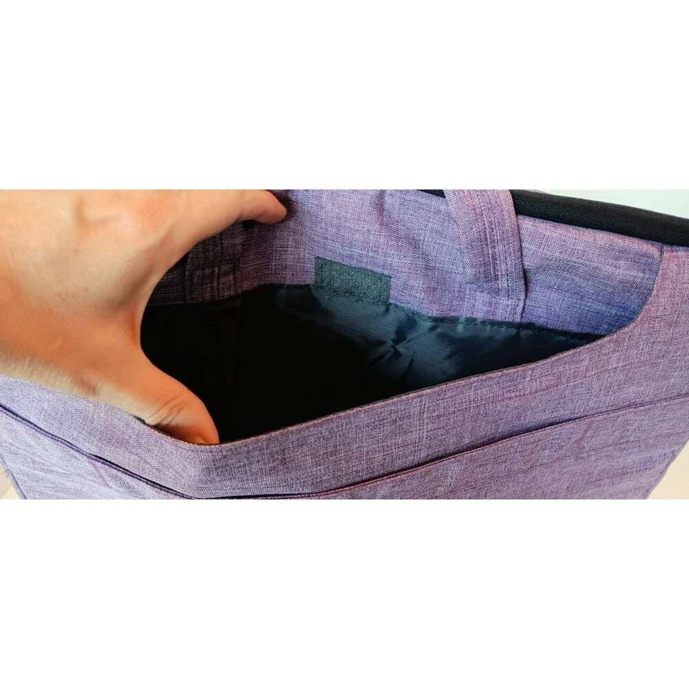 Qishare Purple Heathered Laptop Case Bag No Shoulder Strap